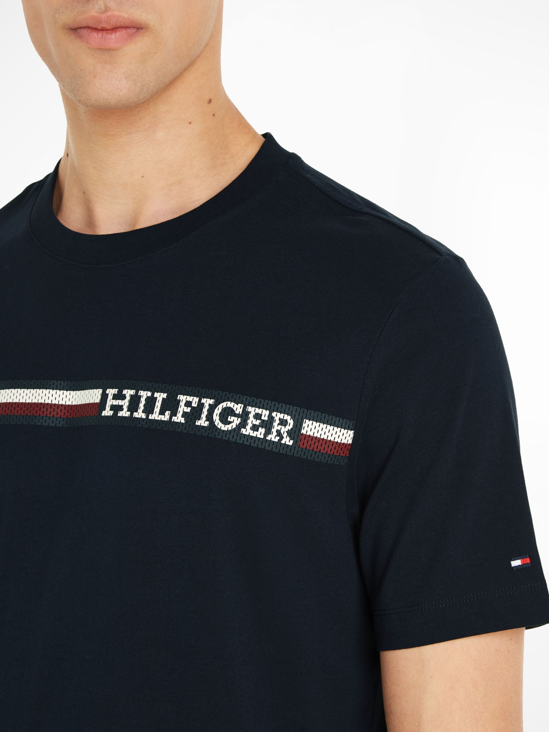 Buy Tommy Hilfiger Monotype Chest Strip T-Shirt Online at johnlewis.com