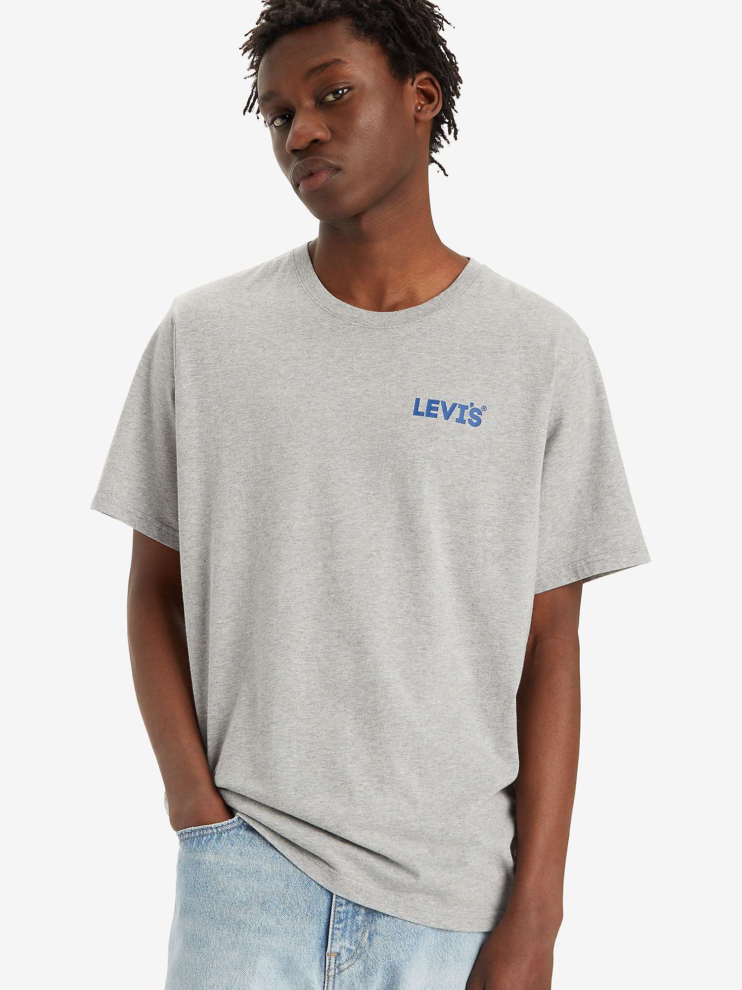 Buy Levi's Graphic Crew Neck T-Shirt, Grey Online at johnlewis.com