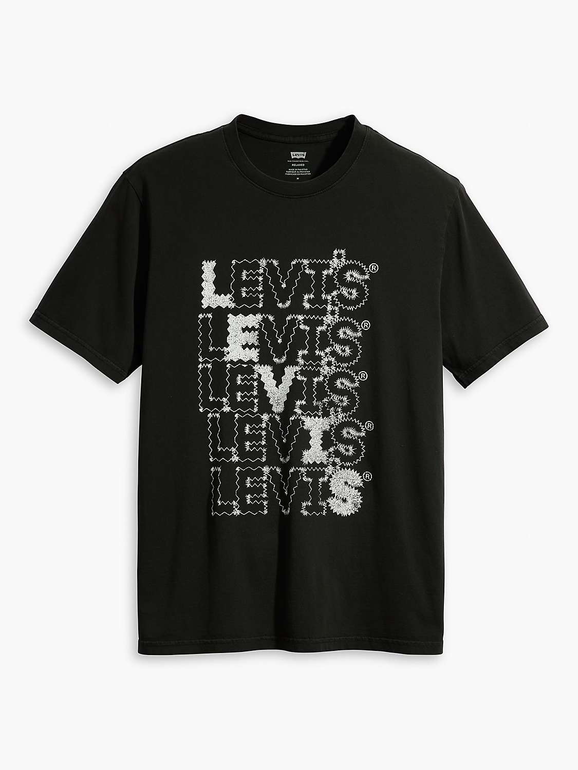 Buy Levi's Short Sleeve Relaxed Fit T-Shirt, Black/Multi Online at johnlewis.com