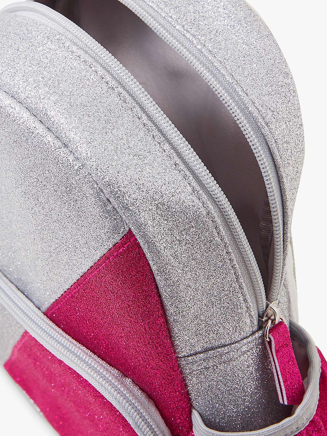 Buy Angels by Accessorize Kids' Glitter Backpack, Silver Online at johnlewis.com