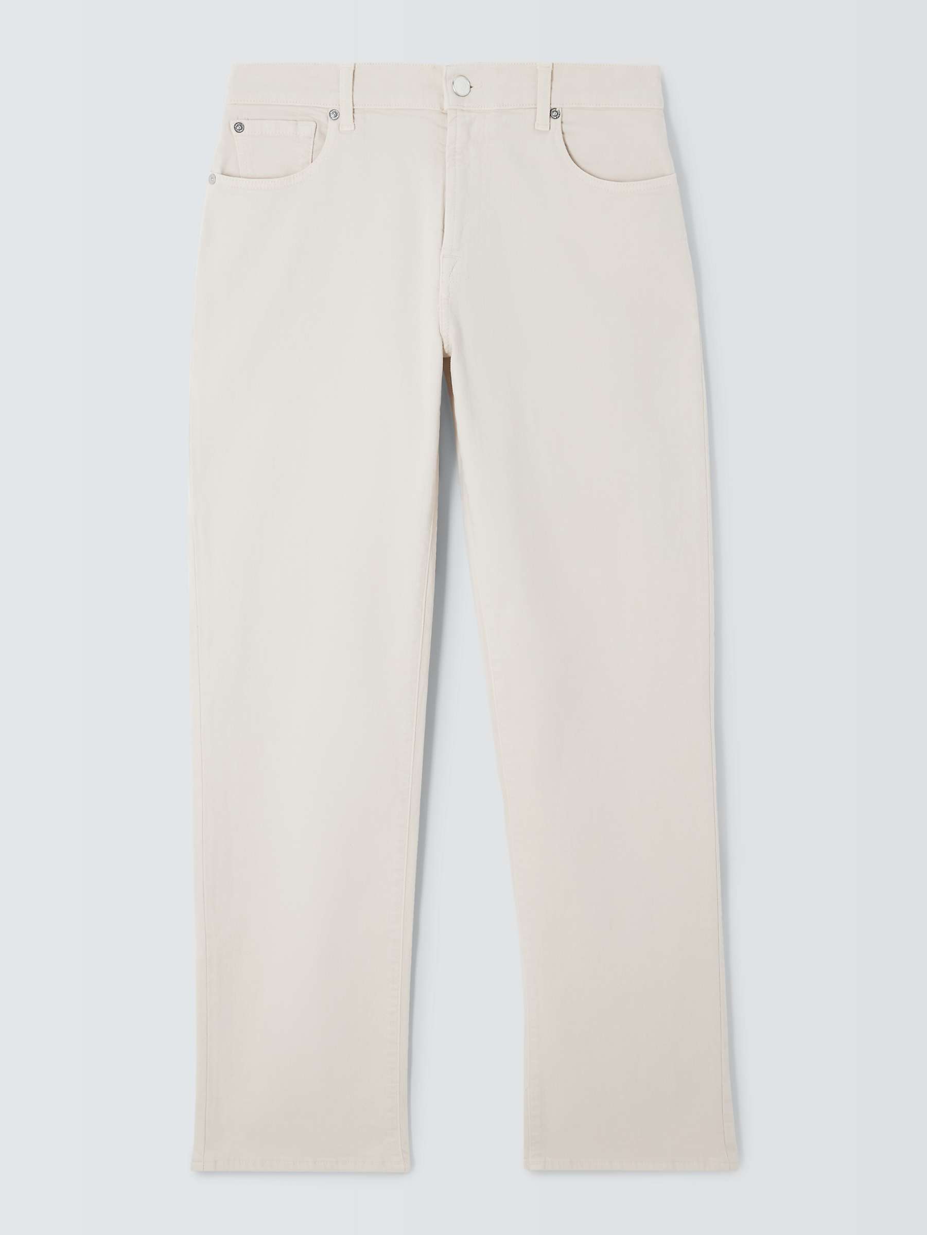 Buy 7 For All Mankind Ellie Mid Rise Straight Leg Jeans, Off White Online at johnlewis.com