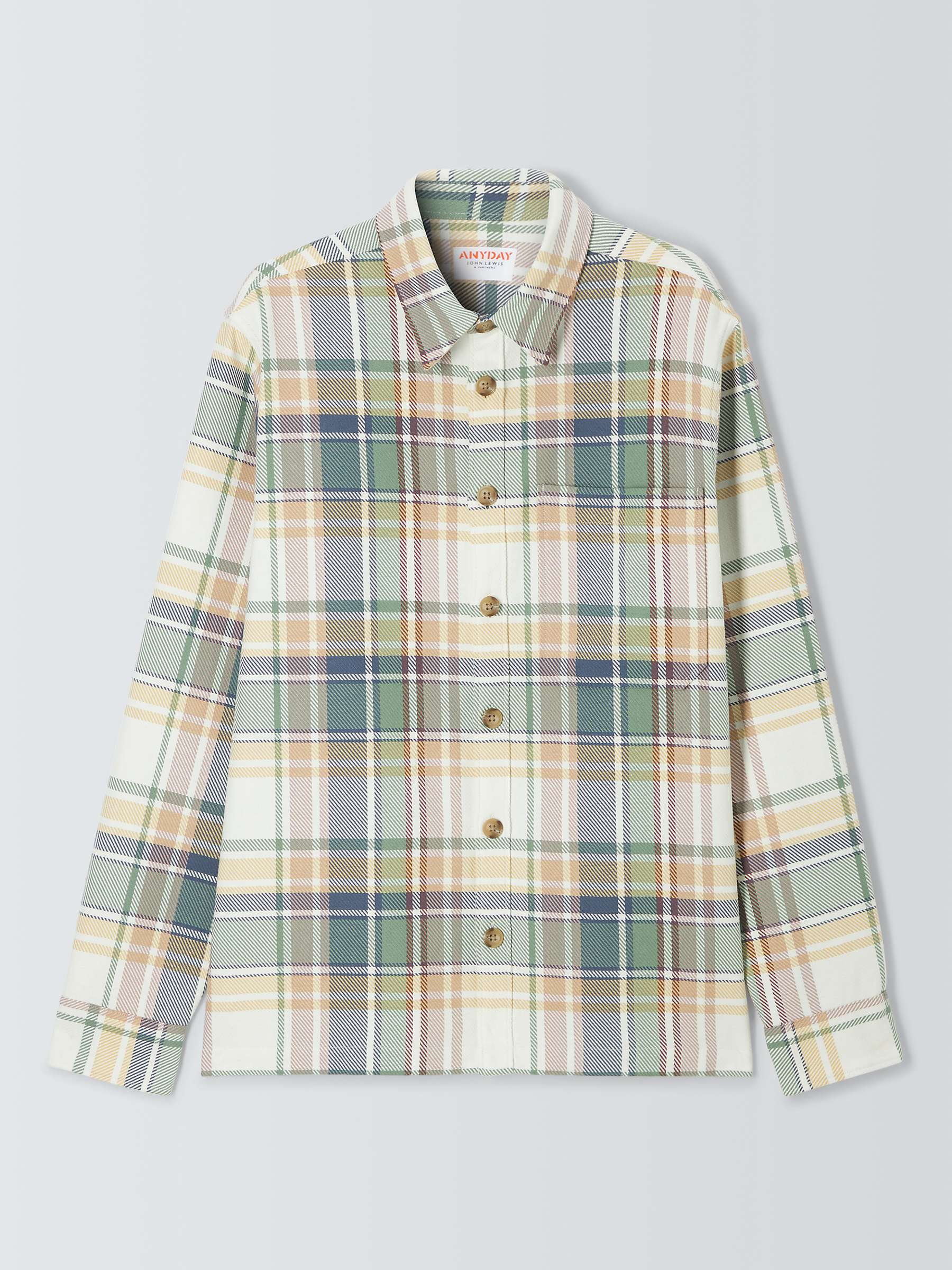 Buy ANYDAY Check Overshirt, Multi Online at johnlewis.com