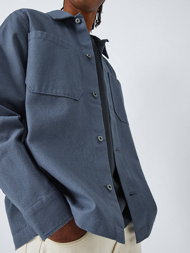 ANYDAY Cotton Canvas Overshirt, Grisaille