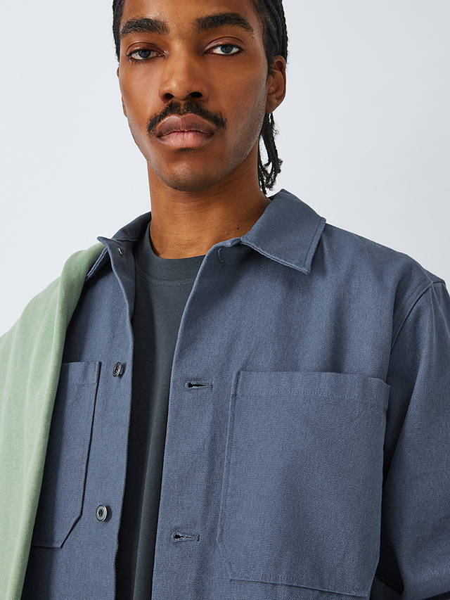 ANYDAY Cotton Canvas Overshirt, Grisaille