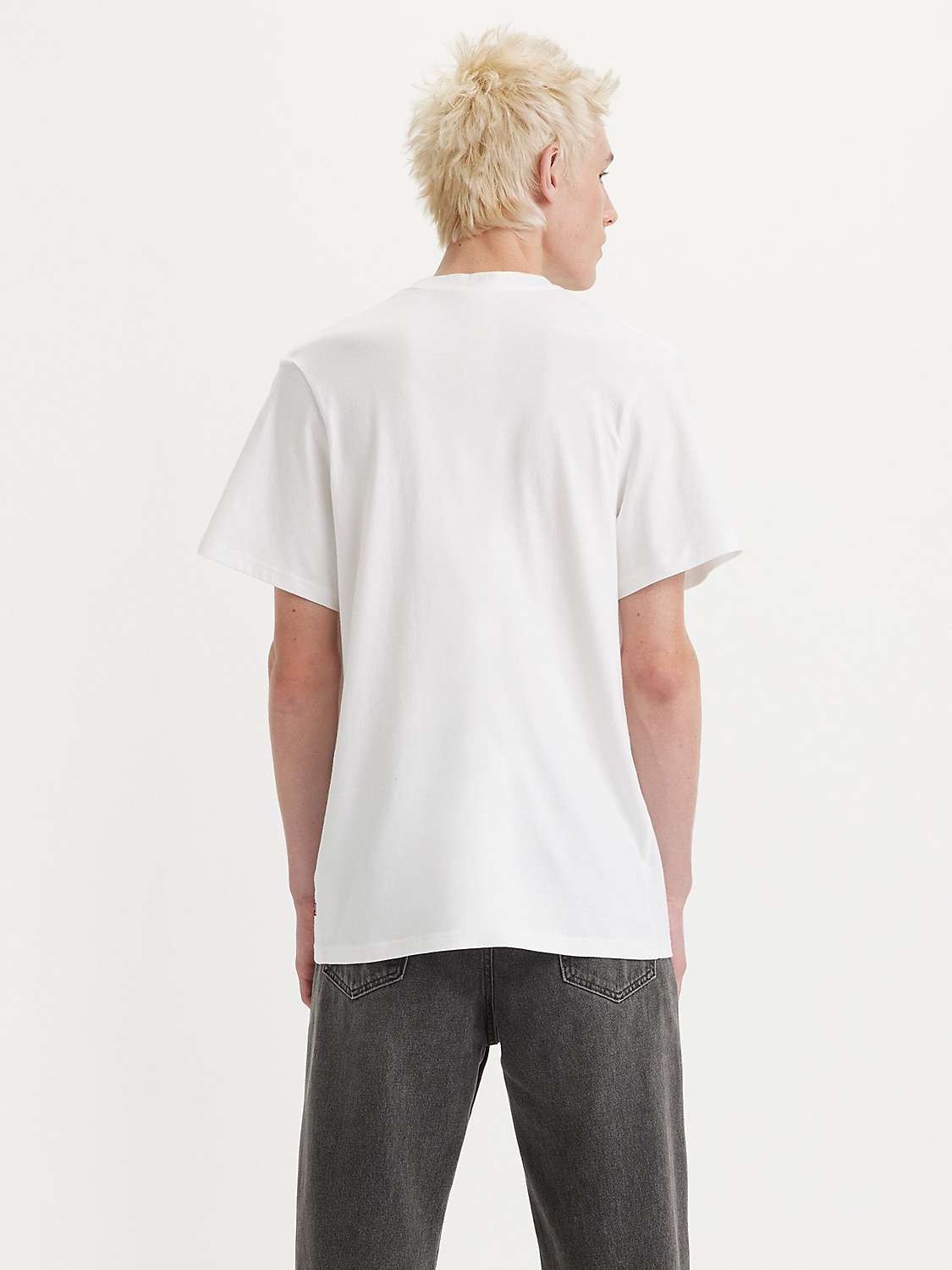 Buy Levi's Short Sleeve Relaxed Fit T-Shirt, Chrome White Online at johnlewis.com