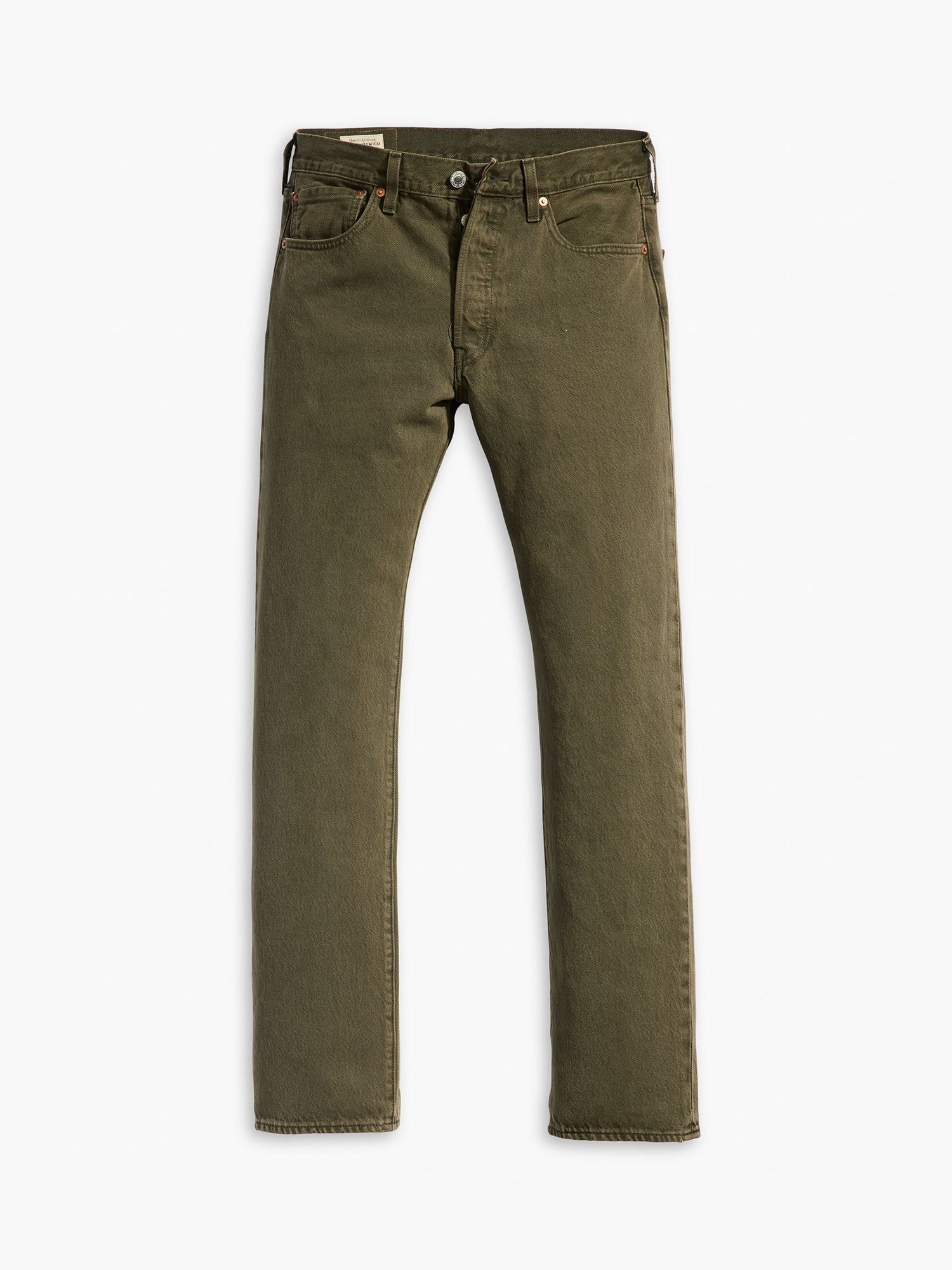 Levi's 501 Original Classic Straight Leg Jeans, Green at John Lewis ...