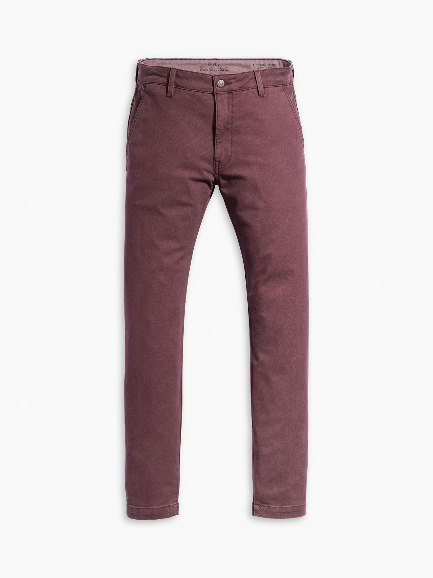 Levi's XX Chino Standard Taper Trousers, Red at John Lewis & Partners