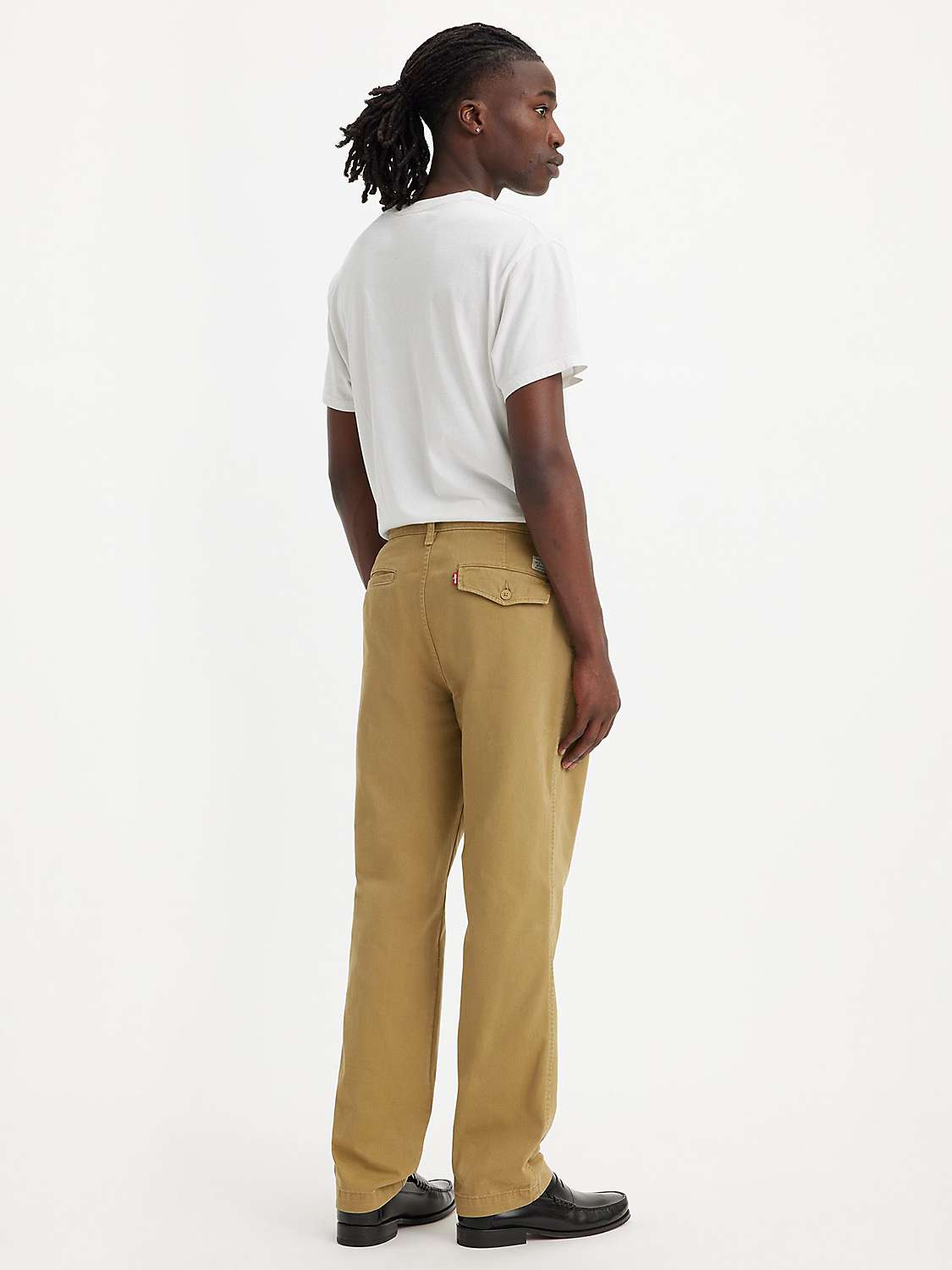 Buy Levi's Chino Authentic Straight Trousers, Khaki Online at johnlewis.com