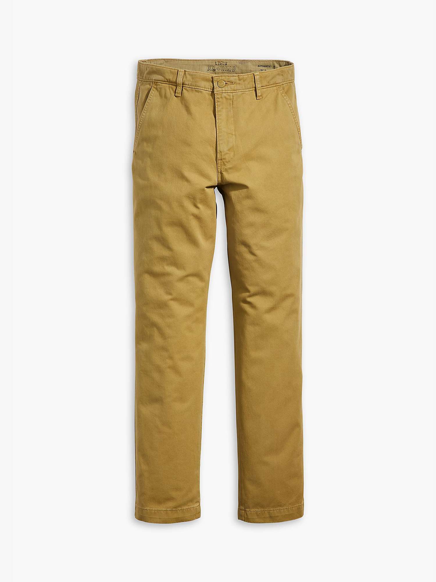 Buy Levi's Chino Authentic Straight Trousers, Khaki Online at johnlewis.com