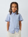 John Lewis Heirloom Collection Kids' Oxford Short Sleeve Shirt, Blue