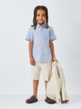 John Lewis Heirloom Collection Kids' Oxford Short Sleeve Shirt, Blue