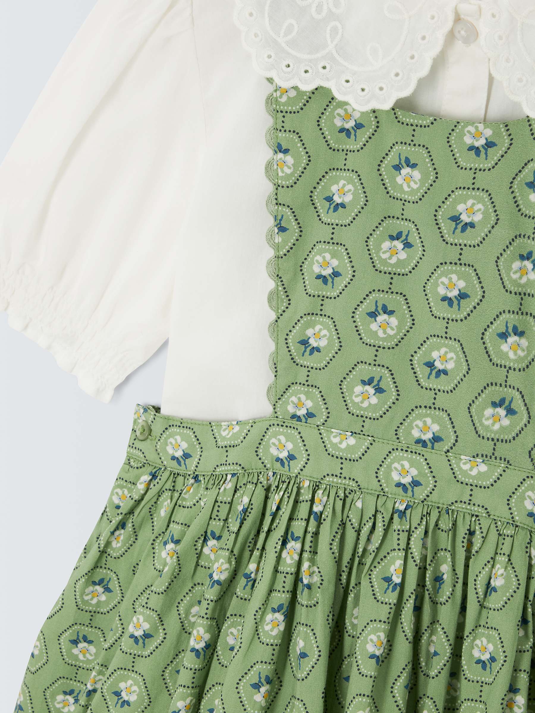 Buy John Lewis Heirloom Collection Floral Pinafore Dress & Top Set, Multi Online at johnlewis.com