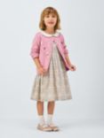 John Lewis Heirloom Collection Kids' Linen Blend Floral Ditsy Dress, Cream/Multi