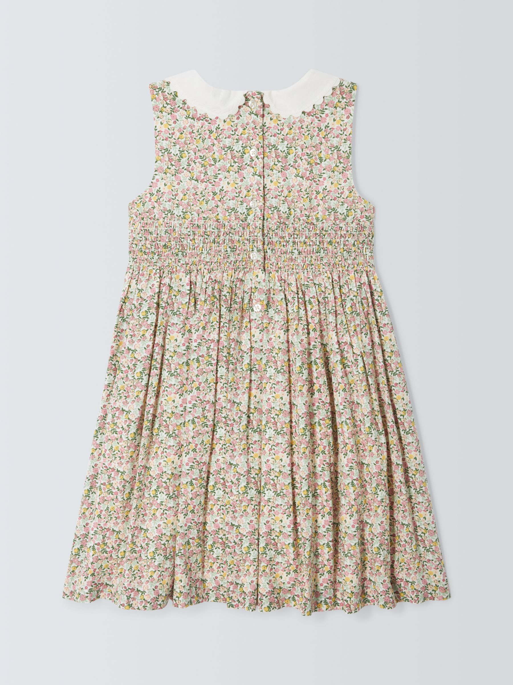 John Lewis Heirloom Collection Kids' Linen Blend Floral Ditsy Dress ...