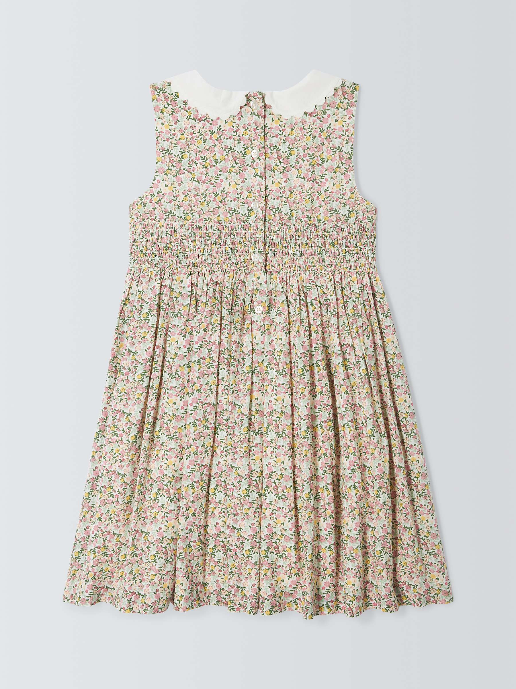 Buy John Lewis Heirloom Collection Kids' Linen Blend Floral Ditsy Dress, Cream/Multi Online at johnlewis.com