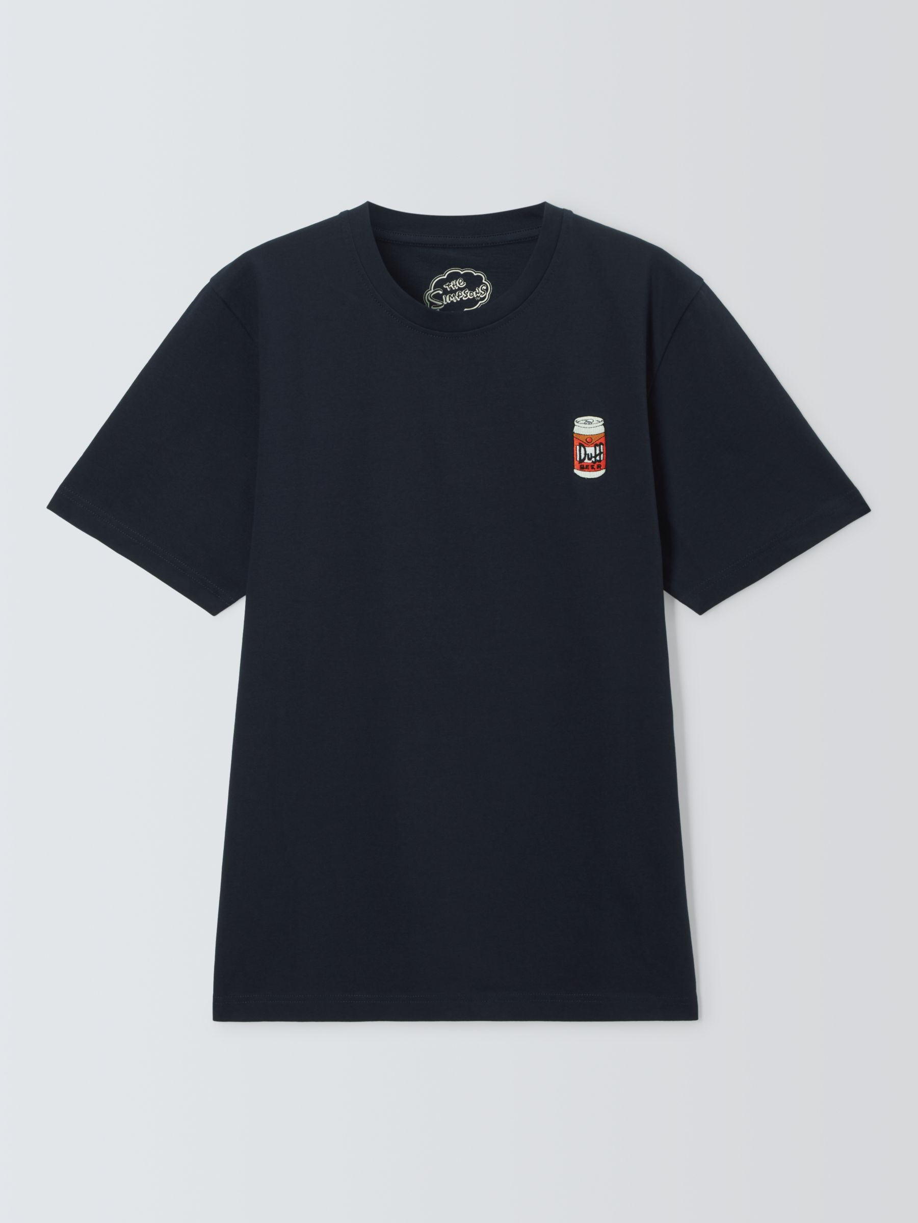 Buy John Lewis ANYDAY X The Simpsons Duff Beer Short Sleeve T-Shirt, Navy Online at johnlewis.com