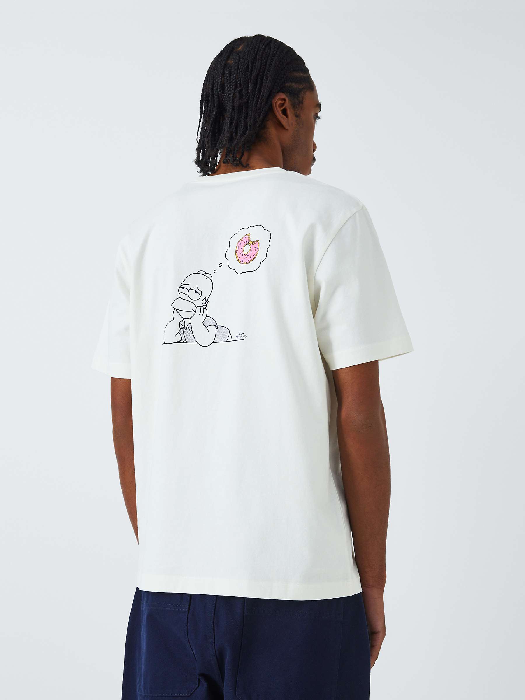 Buy John Lewis ANYDAY X The Simpsons Doughnut Short Sleeve T-Shirt, Ecru Online at johnlewis.com