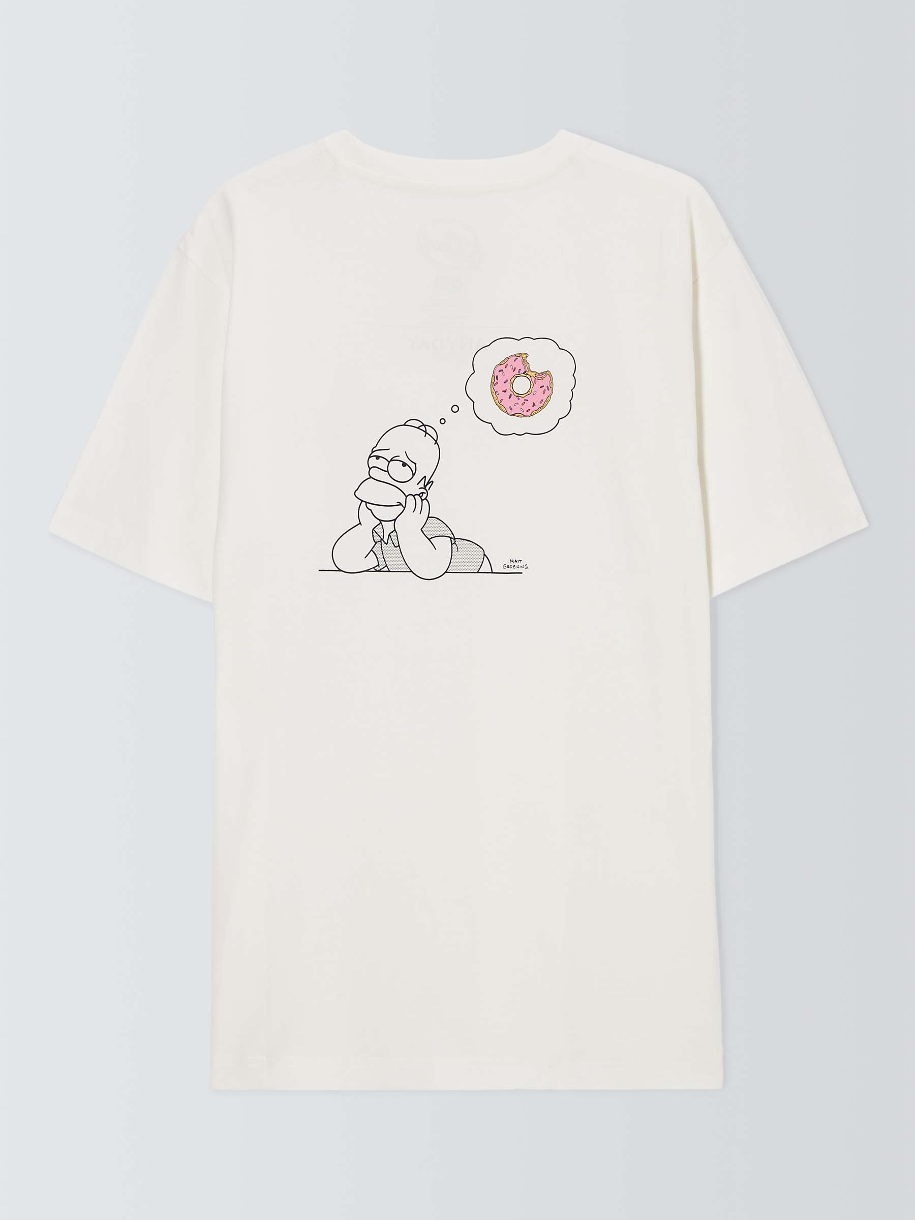 Buy John Lewis ANYDAY X The Simpsons Doughnut Short Sleeve T-Shirt, Ecru Online at johnlewis.com