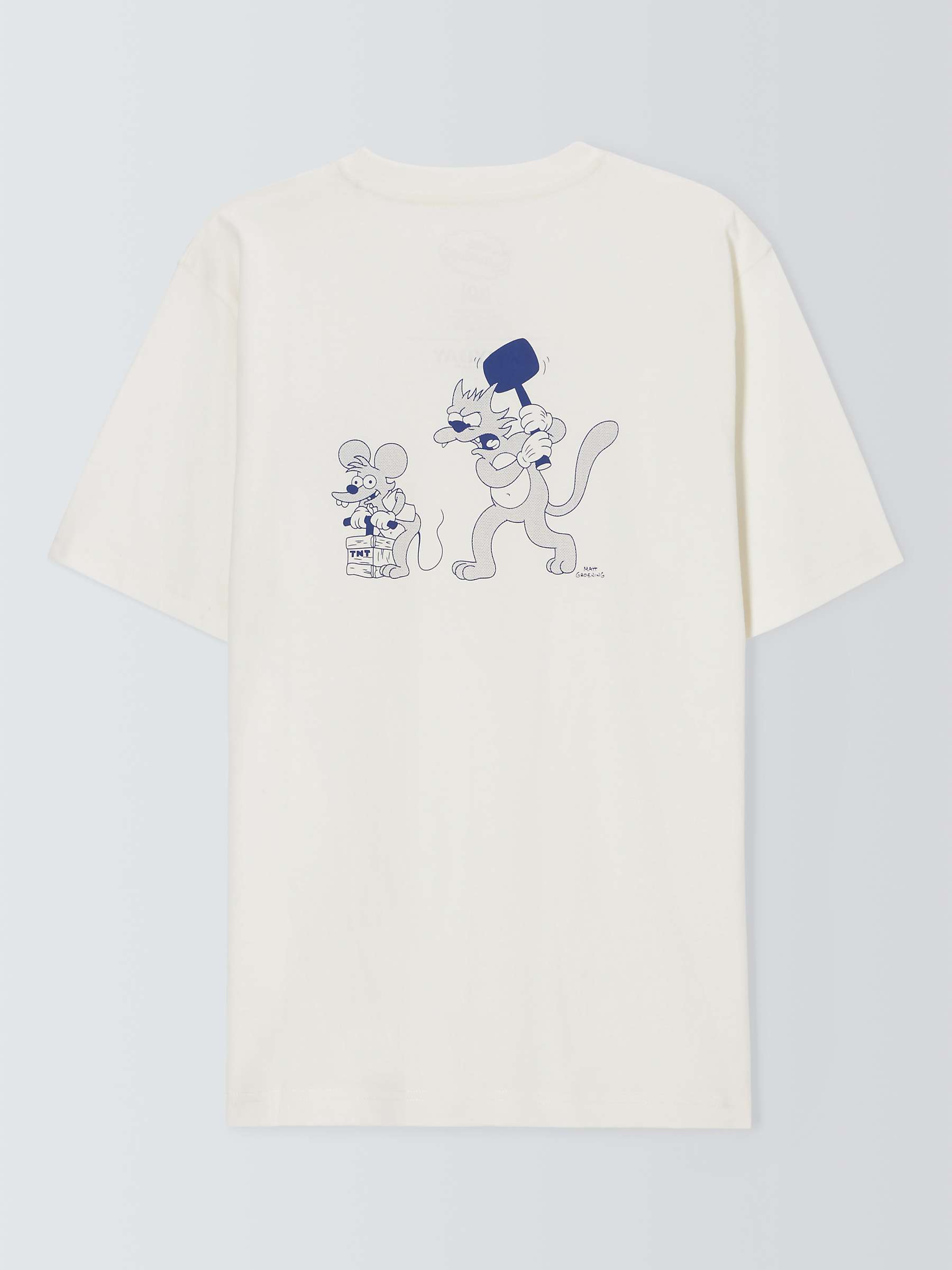 Buy John Lewis ANYDAY X The Simpsons Itchy & Scratchy T-Shirt, Ecru Online at johnlewis.com
