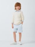 John Lewis Heirloom Collection Kids' Cashmere Blend Cable Knit Jumper, Cream