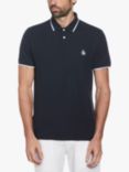 Original Penguin Tipped Pique Polo Shirt, Dark Sapphire