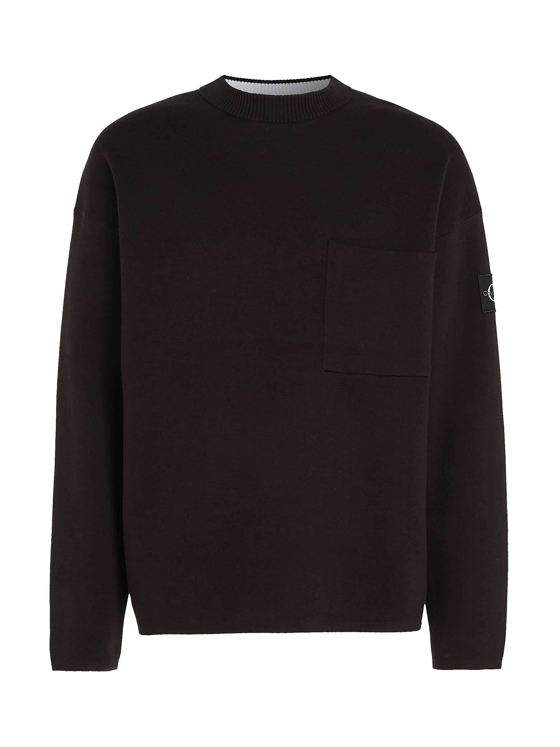 Buy Calvin Klein Jeans Plated Pullover Jumper, Black Online at johnlewis.com