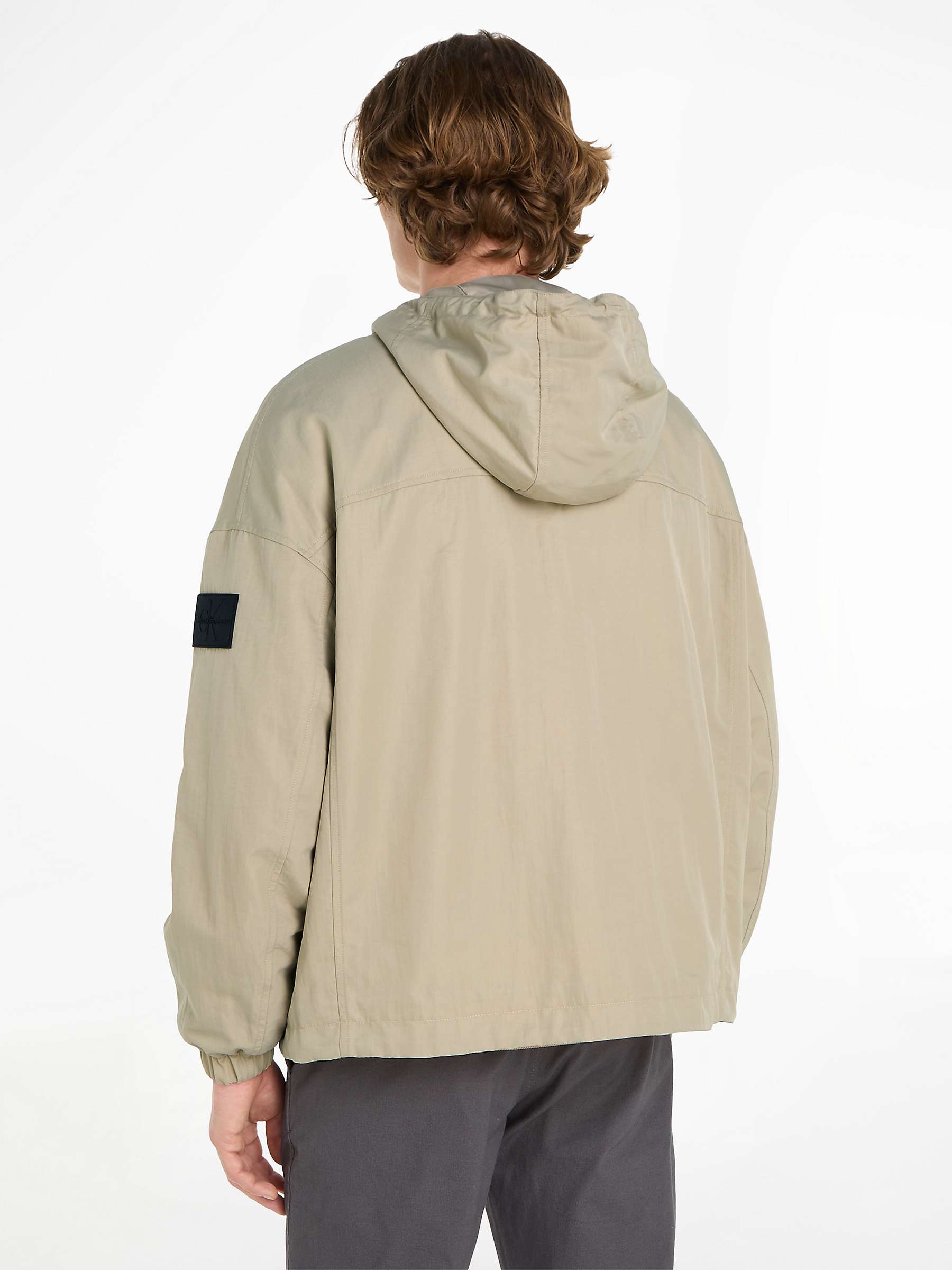 Buy Calvin Klein Jeans Seasonal Windbreaker Jacket, Taupe Online at johnlewis.com