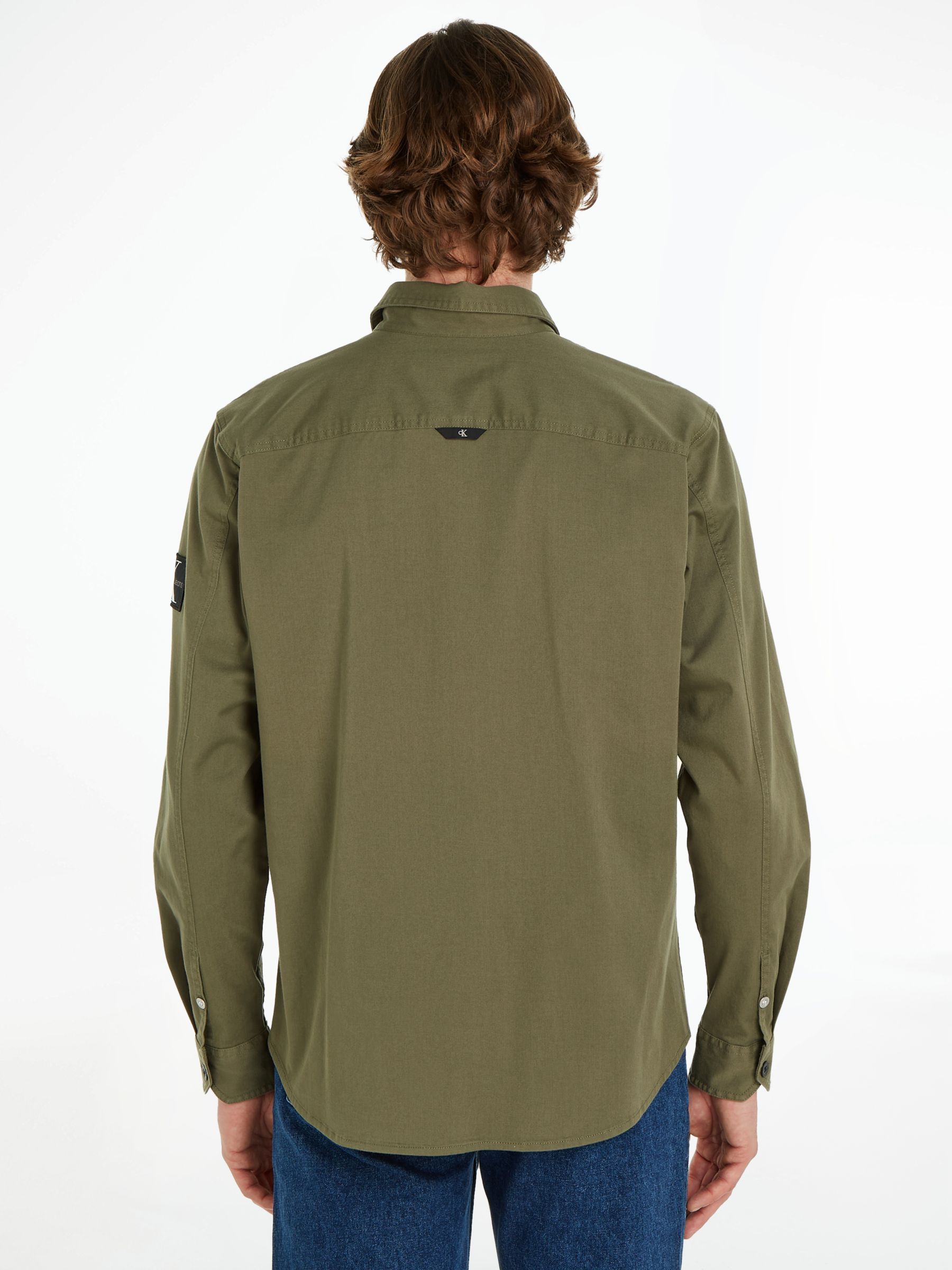 Calvin Klein Jeans Relaxed Monologo Shirt, Dusty Olive, L