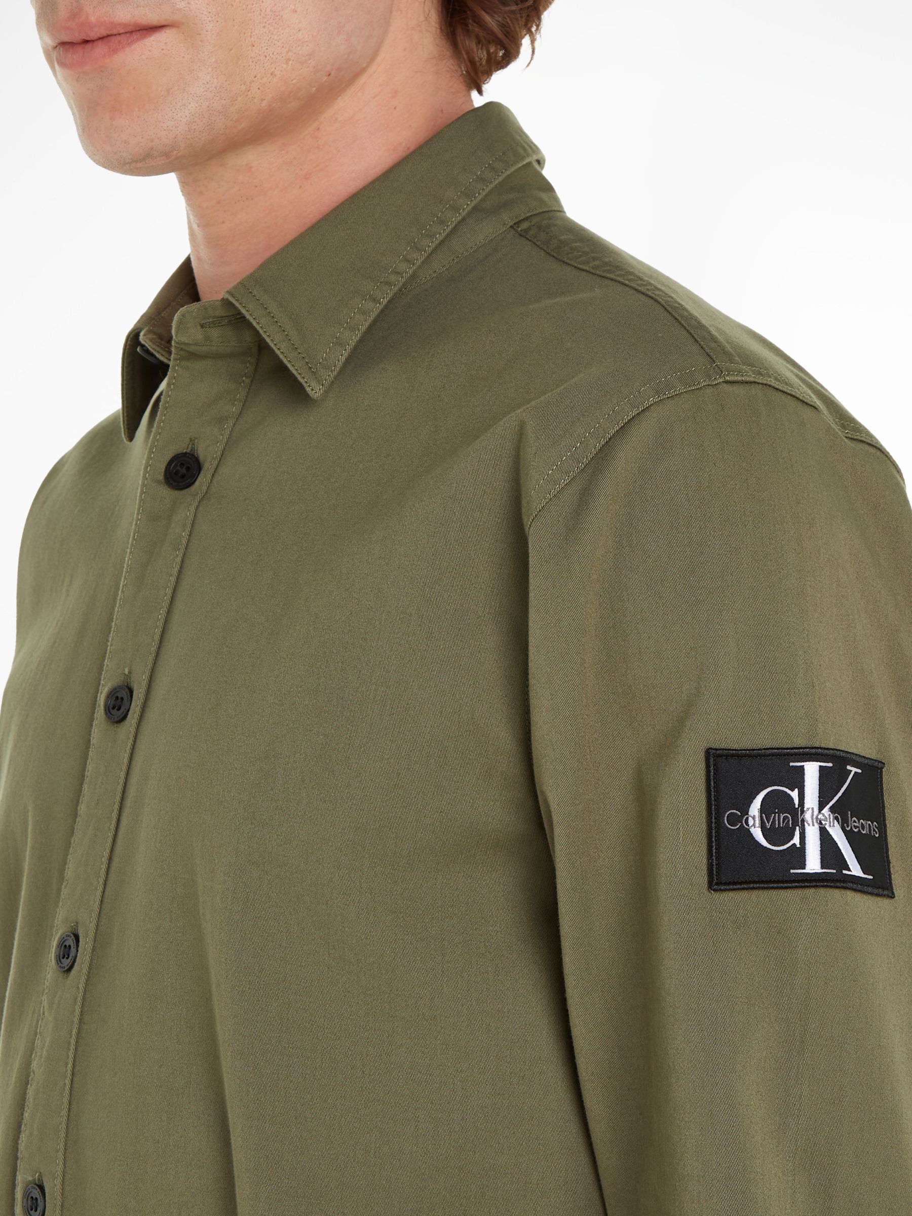 Calvin Klein Jeans Relaxed Monologo Shirt, Dusty Olive, L