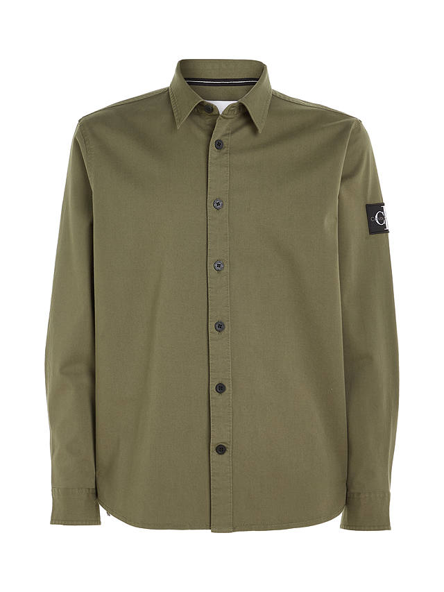 Calvin Klein Jeans Relaxed Monologo Shirt, Dusty Olive