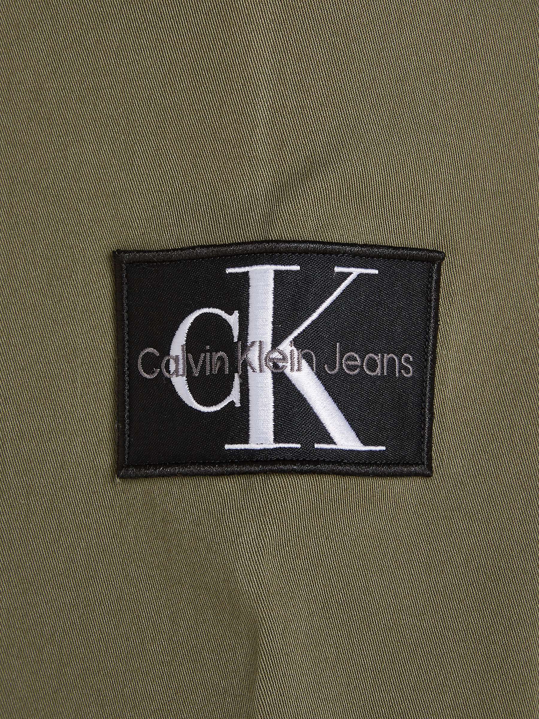 Buy Calvin Klein Jeans Relaxed Monologo Shirt, Dusty Olive Online at johnlewis.com