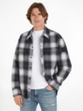 Calvin Klein Jeans Long Sleeve Check Shirt, Black/White