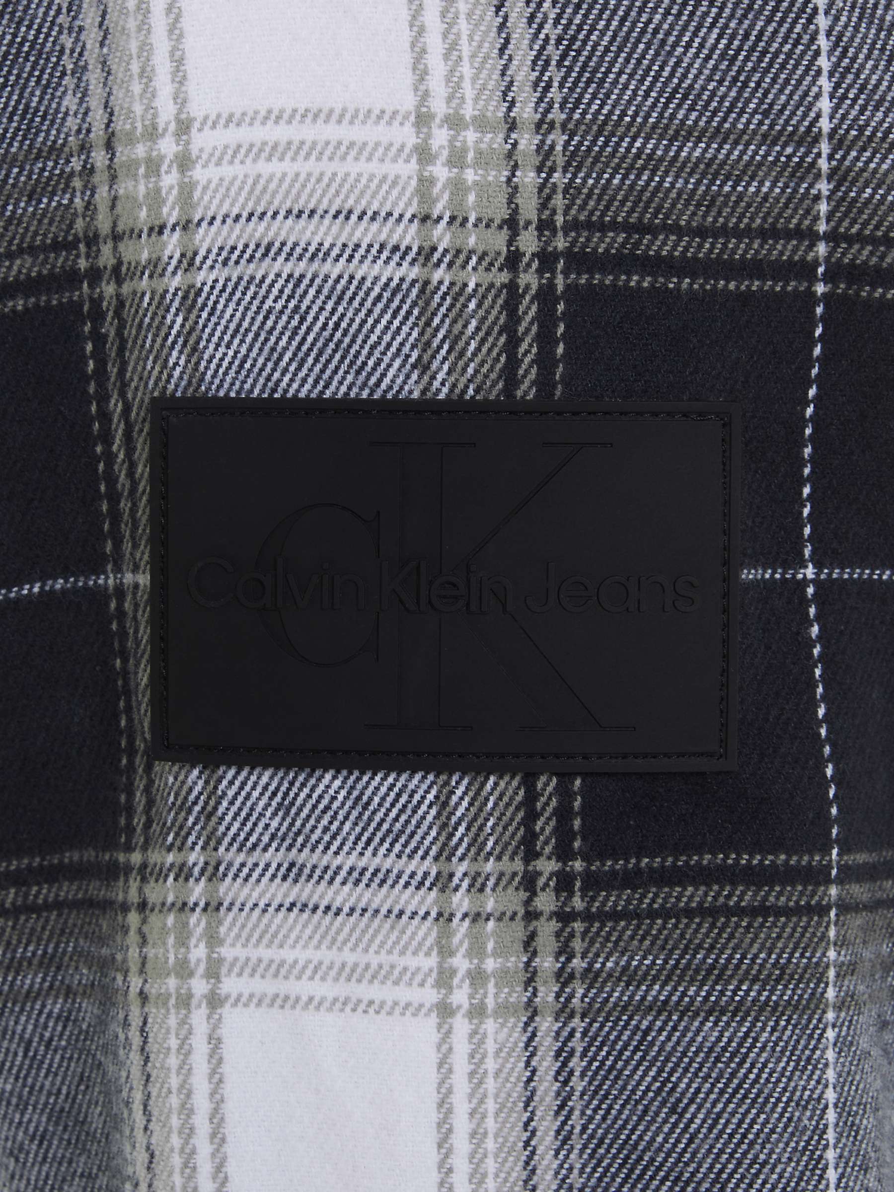 Buy Calvin Klein Jeans Long Sleeve Check Shirt, Black/White Online at johnlewis.com