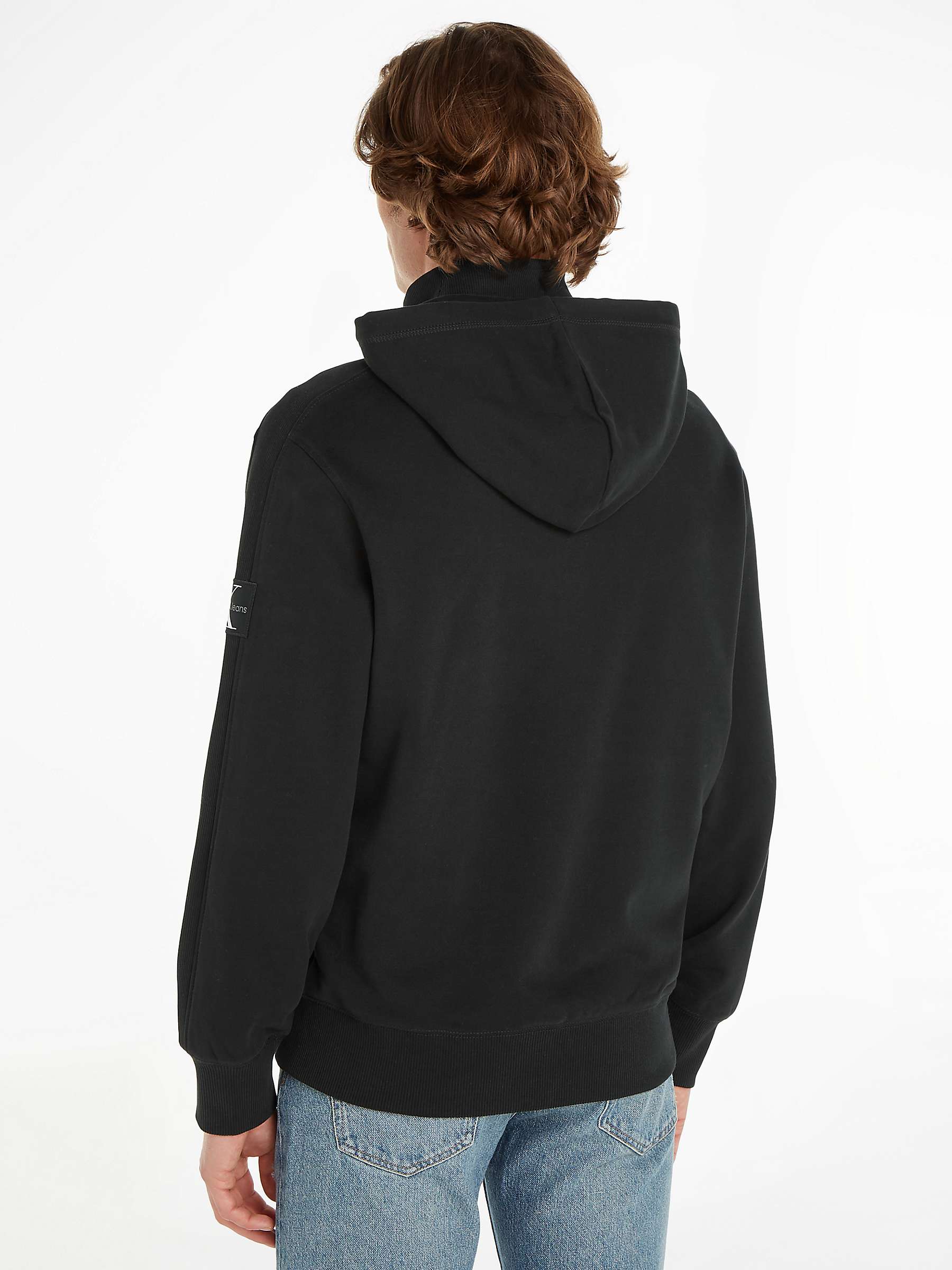 Buy Calvin Klein Jeans Hawk Badge Zip Jacket, Black Online at johnlewis.com