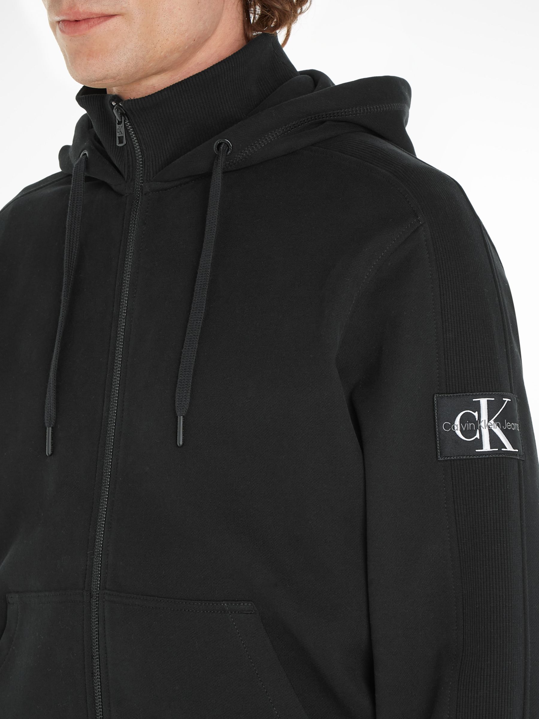 Calvin Klein Jeans Hawk Badge Zip Jacket, Black, S
