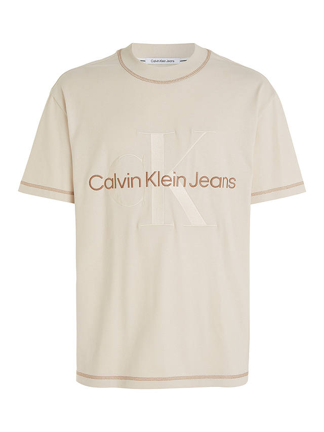 Calvin Klein Jeans Wash Monologo T-Shirt, Ivory