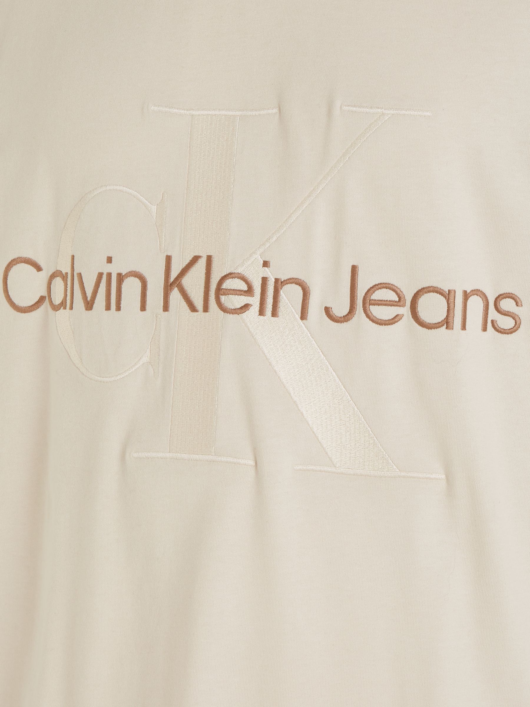 Buy Calvin Klein Jeans Wash Monologo T-Shirt, Ivory Online at johnlewis.com