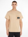 Calvin Klein Jeans Panel Short Sleeve T-Shirt, Brown