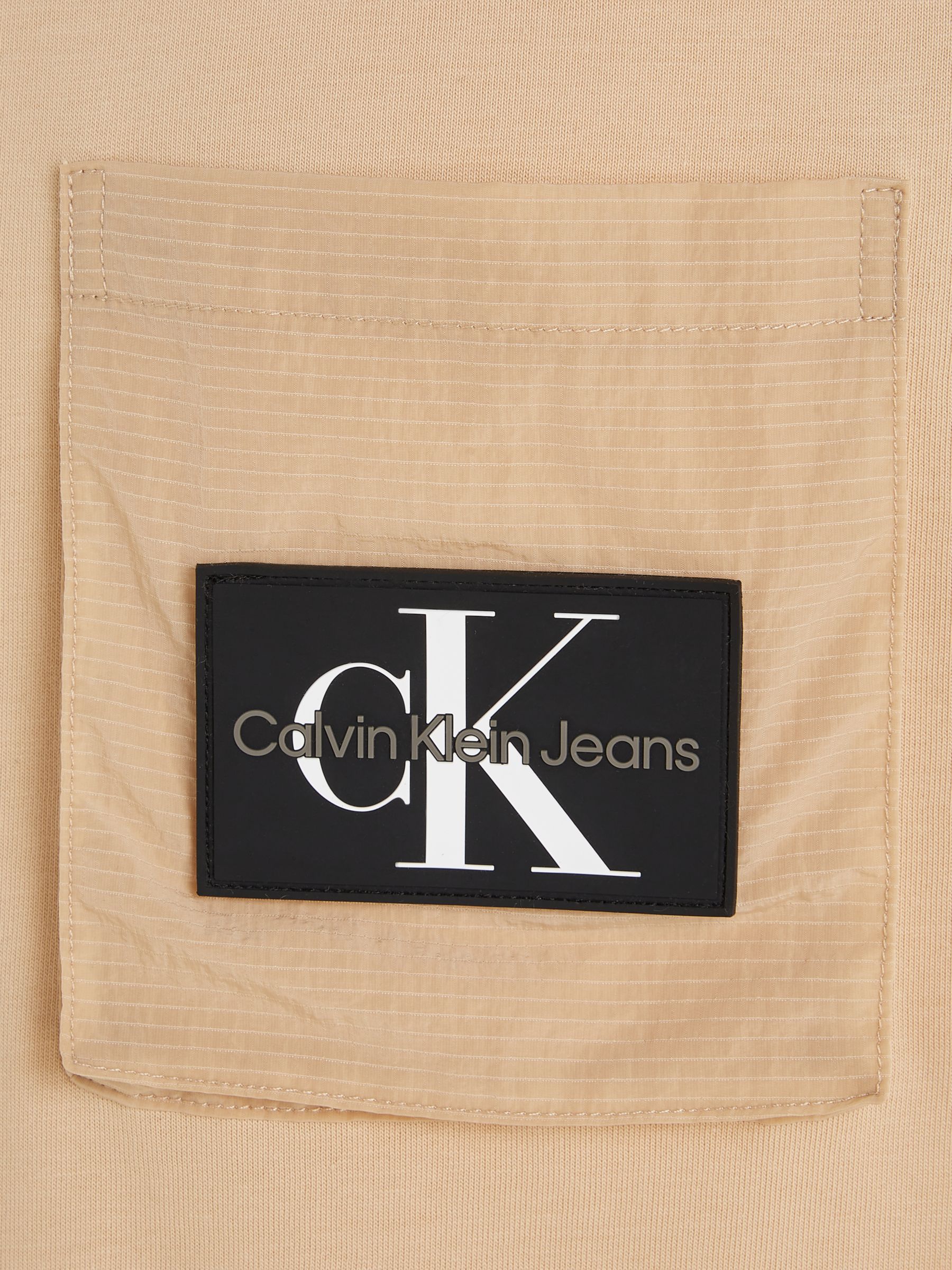 Calvin Klein Jeans Panel Short Sleeve T-Shirt, Brown, M