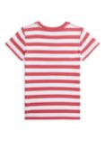 Ralph Lauren Kids' Polo Bear Stripe T-Shirt, Nantucket Red