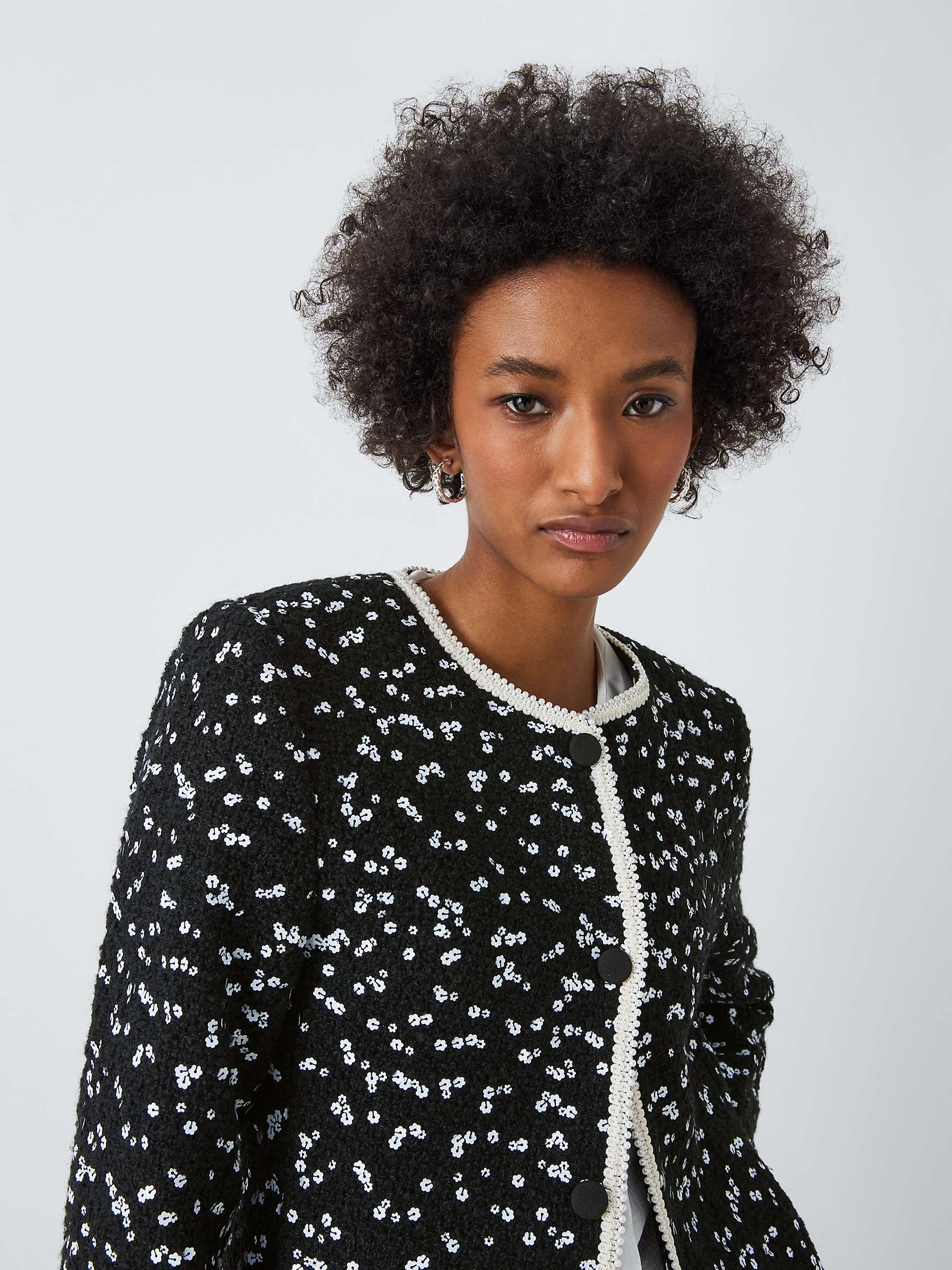Buy Sister Jane Renoir Embellished Tweed Jacket, Black/Multi Online at johnlewis.com