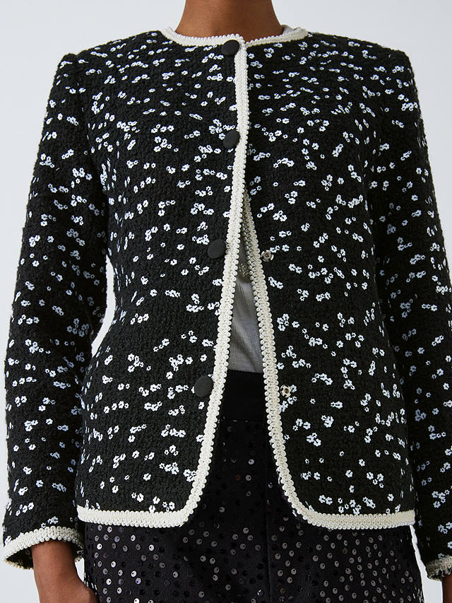 Sister Jane Renoir Embellished Tweed Jacket, Black/Multi