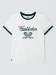 Ralph Lauren Kids' Ring Tree Wimbledon Graphic T-Shirt, Ceramic White, Ceramic White