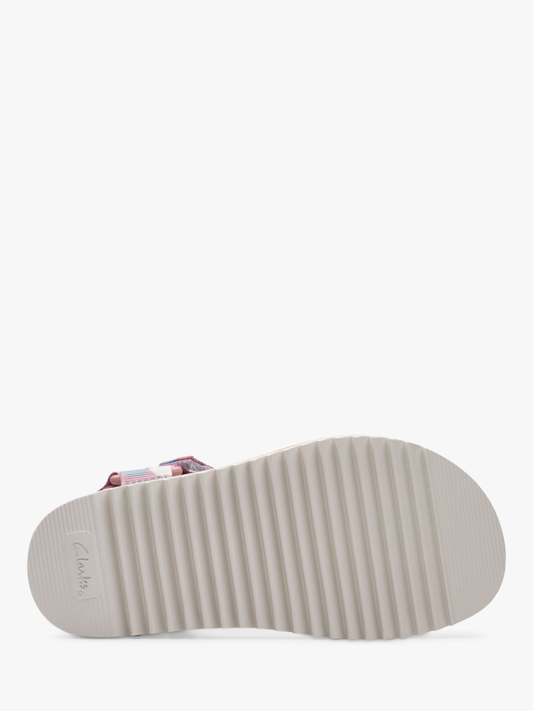 Clarks Kids' Peak Web Water Resistant Sandals, Pink/Multi, 12.5F Jnr