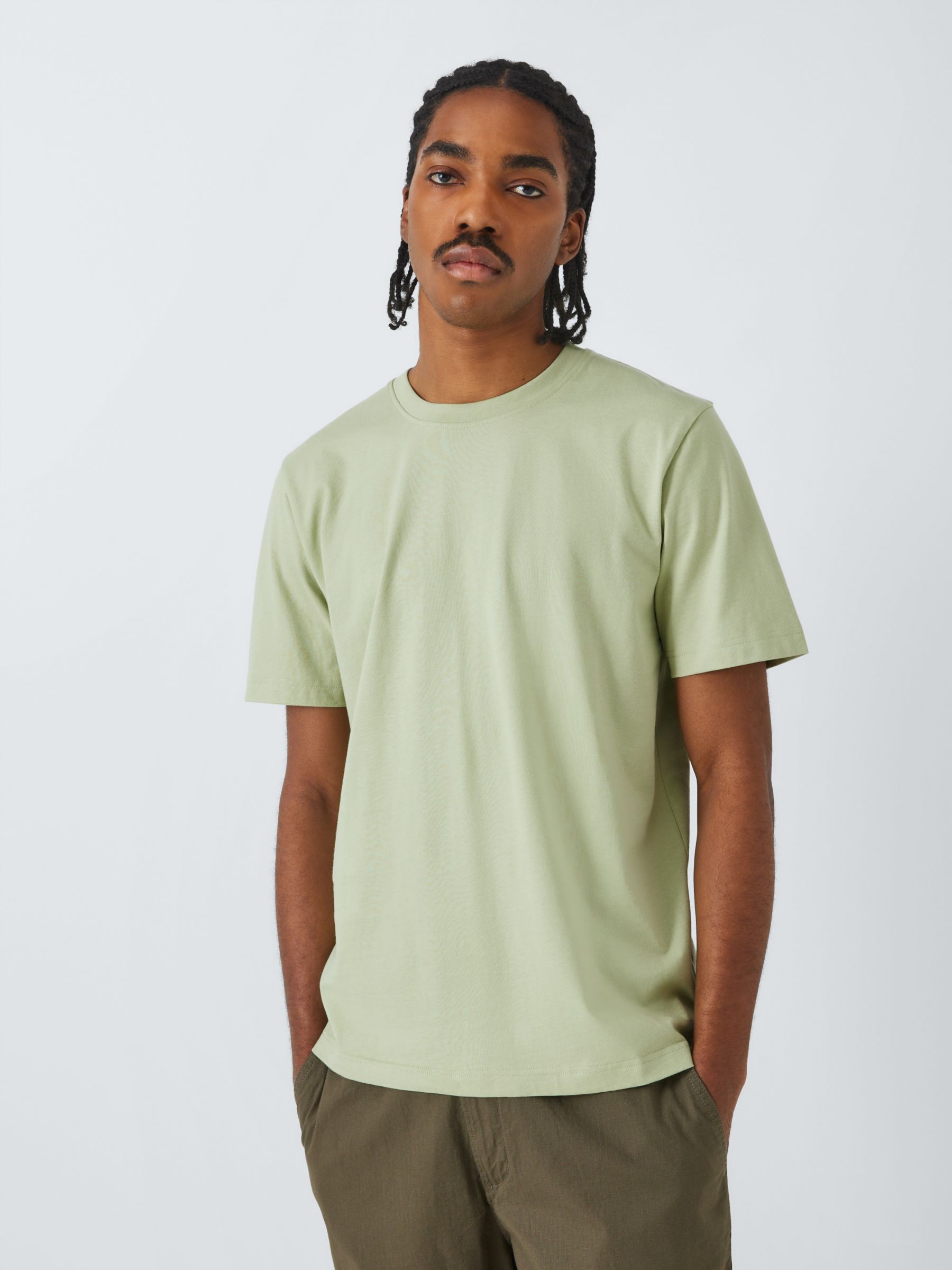 John Lewis ANYDAY Short Sleeve Plain T-Shirt, Celadon Green, S