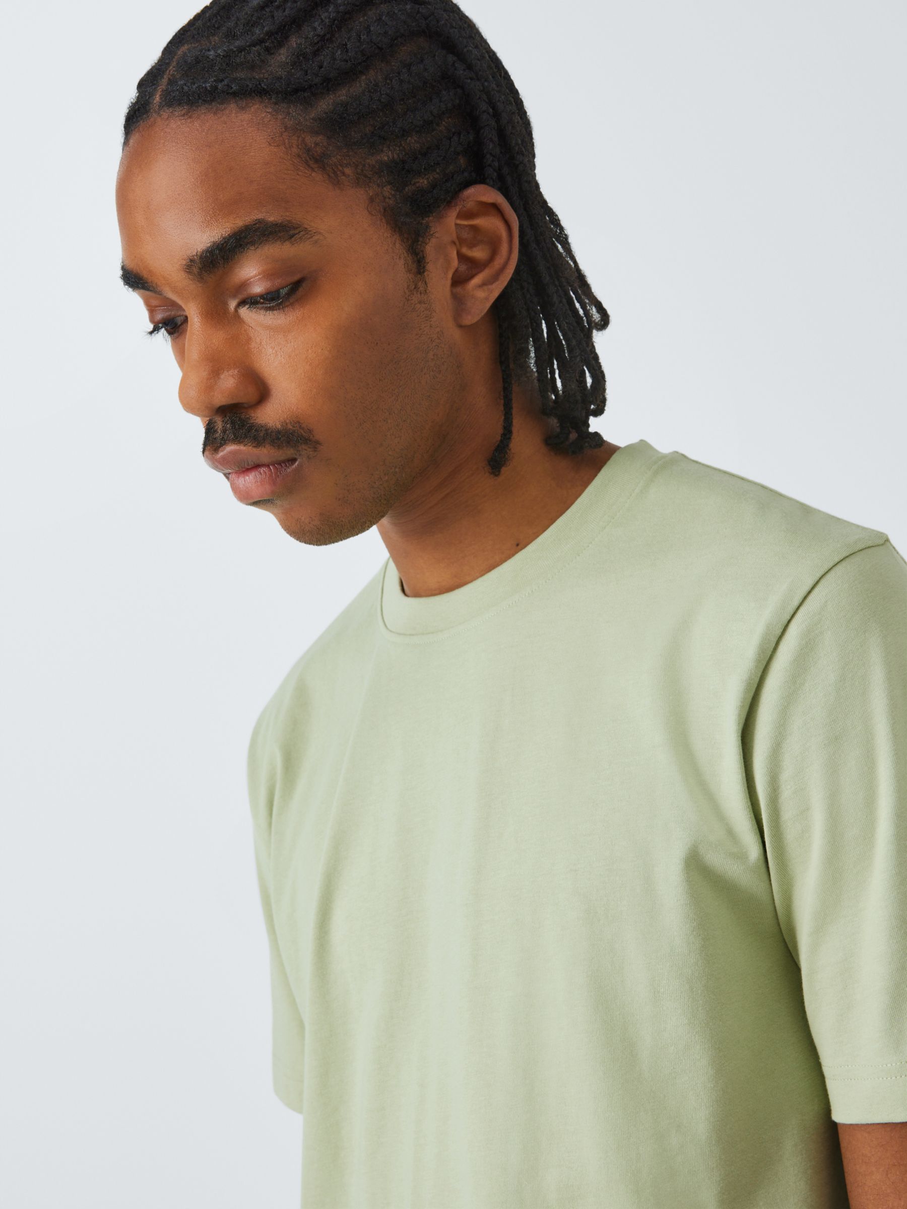 John Lewis ANYDAY Short Sleeve Plain T-Shirt, Celadon Green, S
