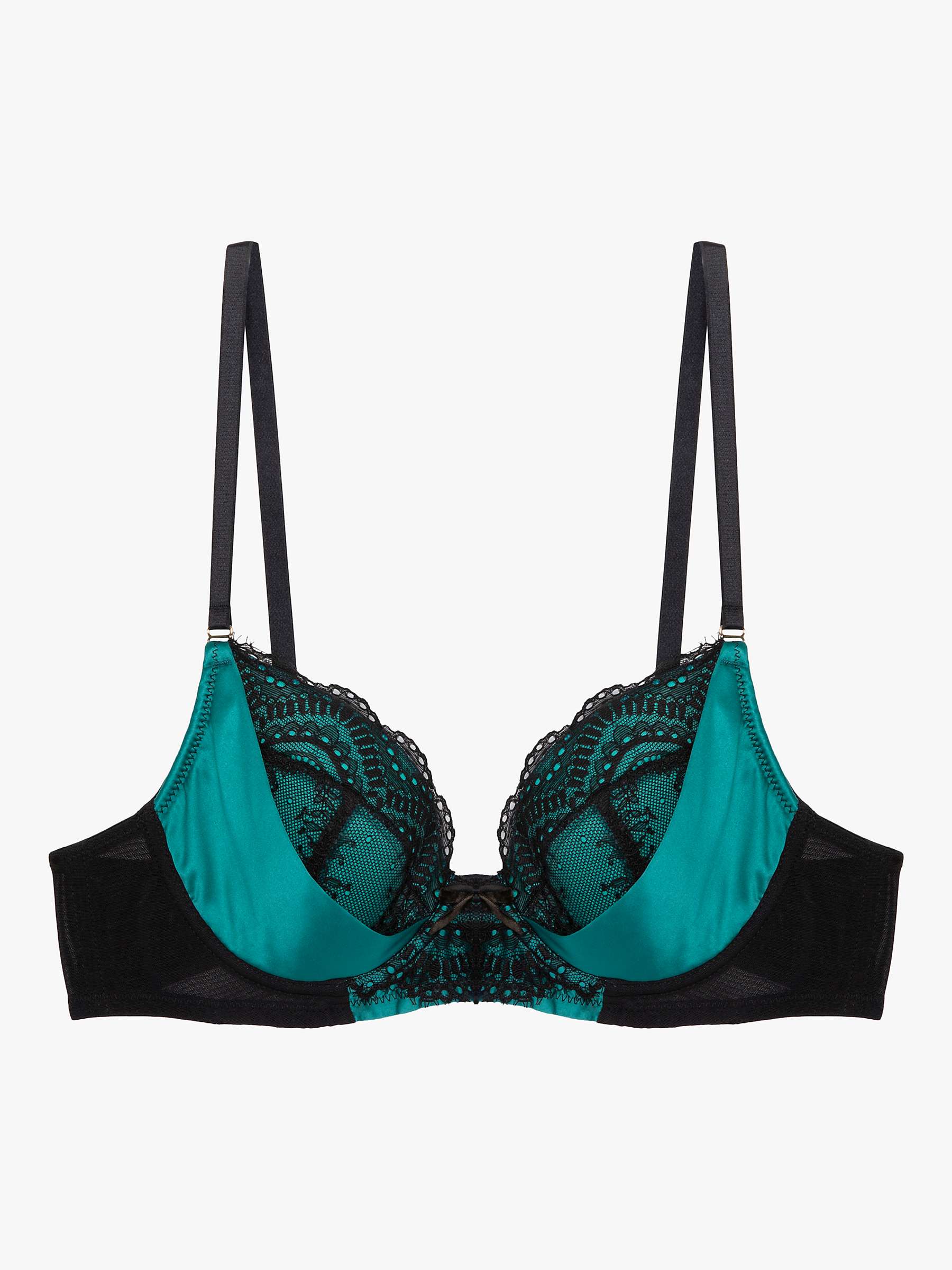 Playful Promises Bettie Page Melda Satin And Lace Bra at John Lewis ...