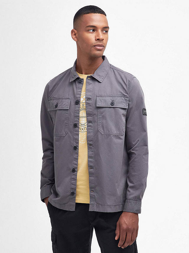 Barbour International Adey Cotton Overshirt, Night Grey