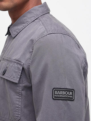 Barbour International Adey Cotton Overshirt, Night Grey