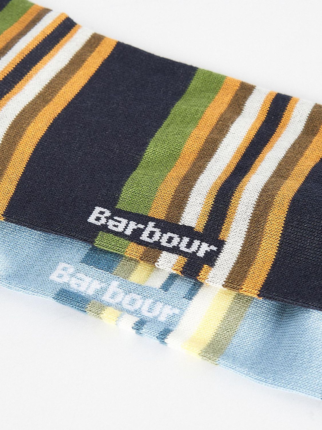 Buy Barbour Summer Stripe Socks, Pack of 2, Multi Online at johnlewis.com